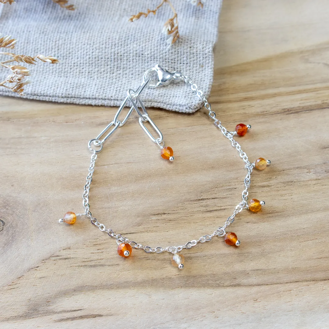 Karneol armband (palladium) - Bild 2