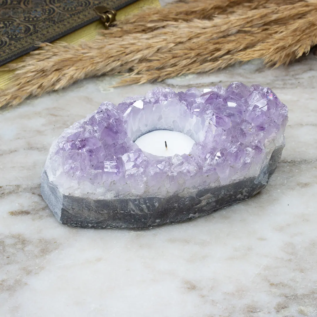 Ametistkluster ljuslykta #2 - Bild 2