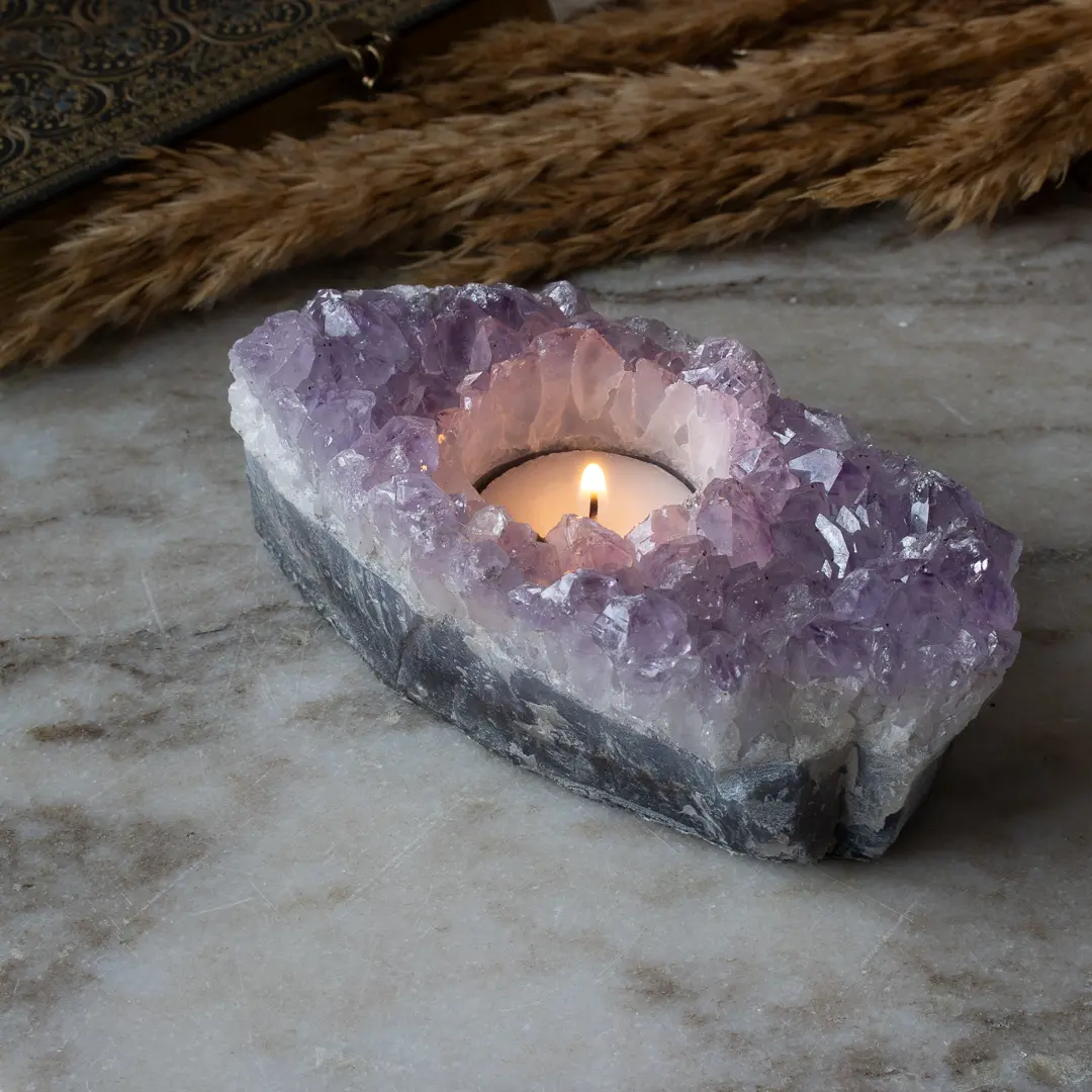 Ametistkluster ljuslykta #2 - Bild 3