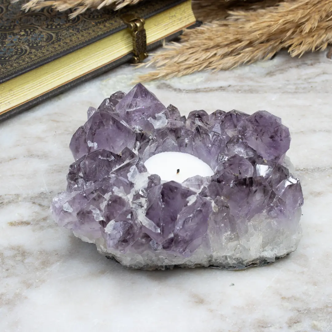 Ametistkluster ljuslykta A #7 - Bild 2
